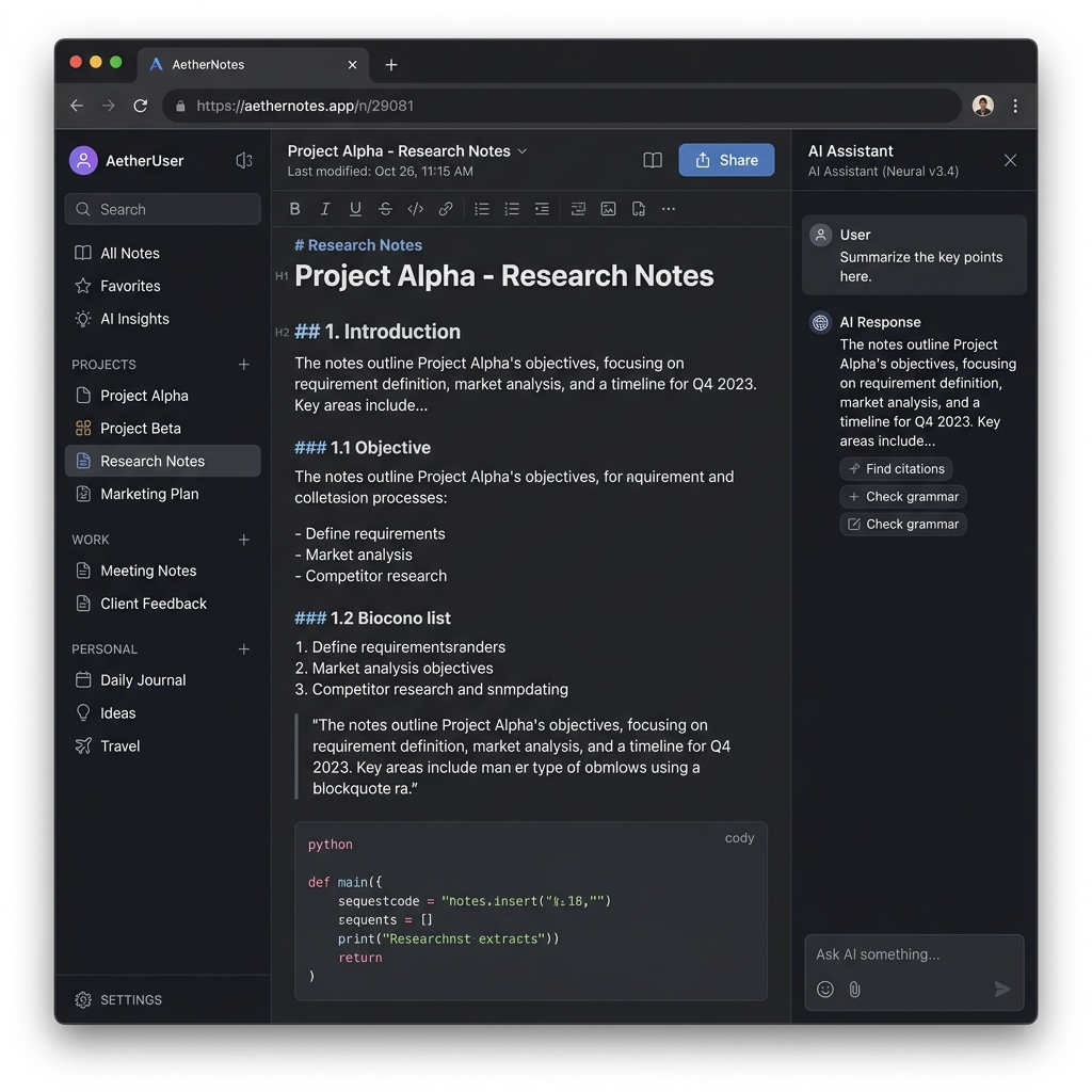 AI Notes Assistant